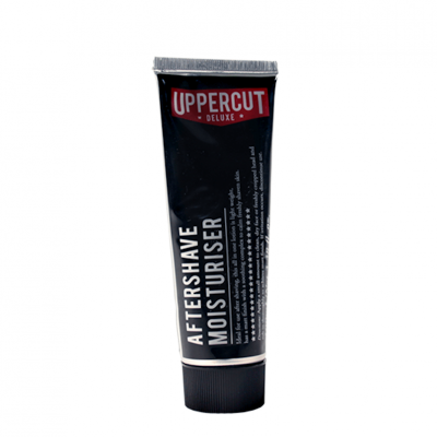Frasco preto de creme hidratante pós-barba UPPERCUT DELUXE