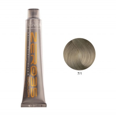 Tubo de tinta para cabelo Neros Color 7/1 castanho claro acinzentado