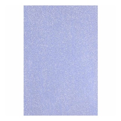 Folha de papel glitter azul sobre fundo branco