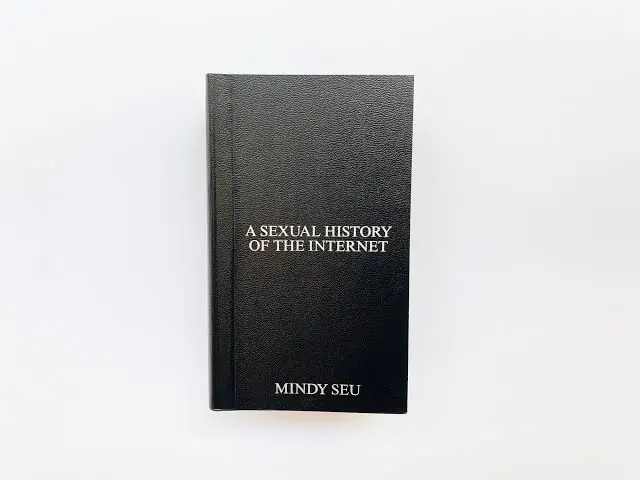 A SEXUAL HISTORY OF THE INTERNET Livro preto com título A SEXUAL HISTORY OF THE INTERNET