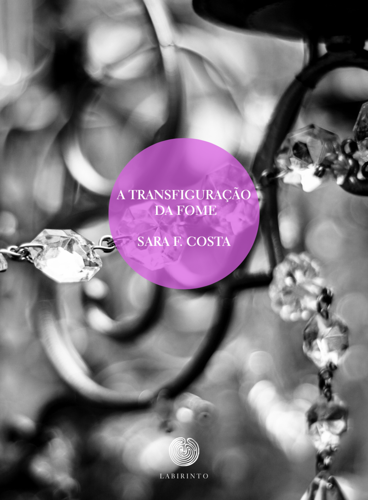 Transfiguração da Fome Capa do livro A Transfiguração da Fome com ornamentos brilhantes em fundo preto e branco.