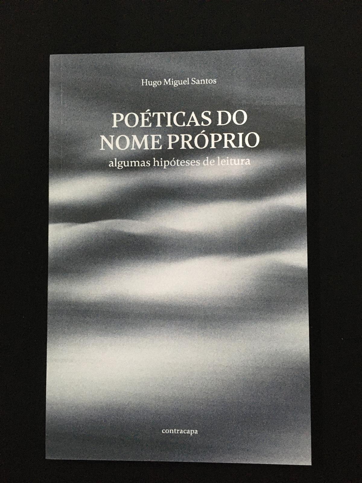 POÉTICAS DO NOME PRÓPRIO - algumas hipóteses de leitura Capa de livro cinzento com título e nome do autor