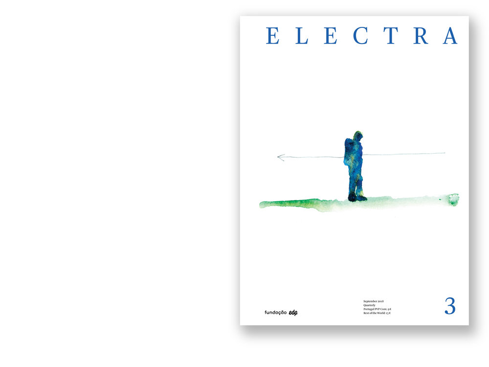Electra 3 / Turismo Capa da revista ELECTRA com ilustração abstrata azul e verde e número 3