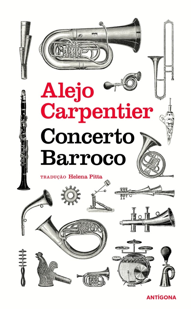 Concerto Barroco Capa do livro Concerto Barroco com desenhos de instrumentos musicais e texto em vermelho e preto