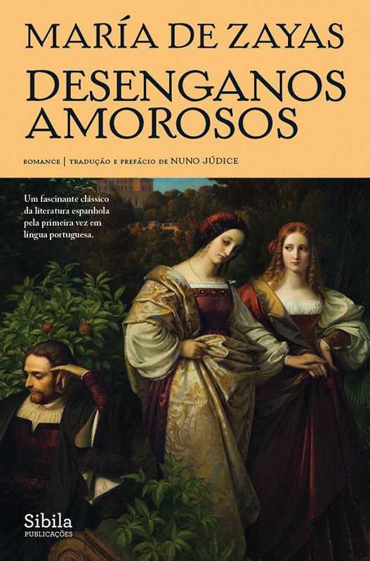 Desenganos Amorosos Capa de livro com ilustração de três figuras e texto do título e autor