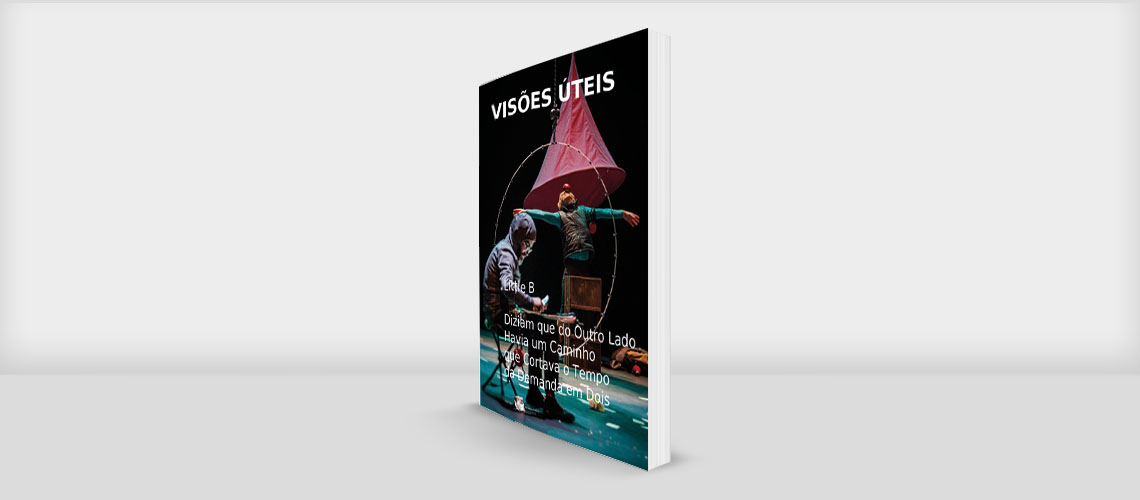 Little B / Diziam que do outro lado havia um caminho Livro preto com título 'VISÕES ÚTEIS' e imagem colorida na capa