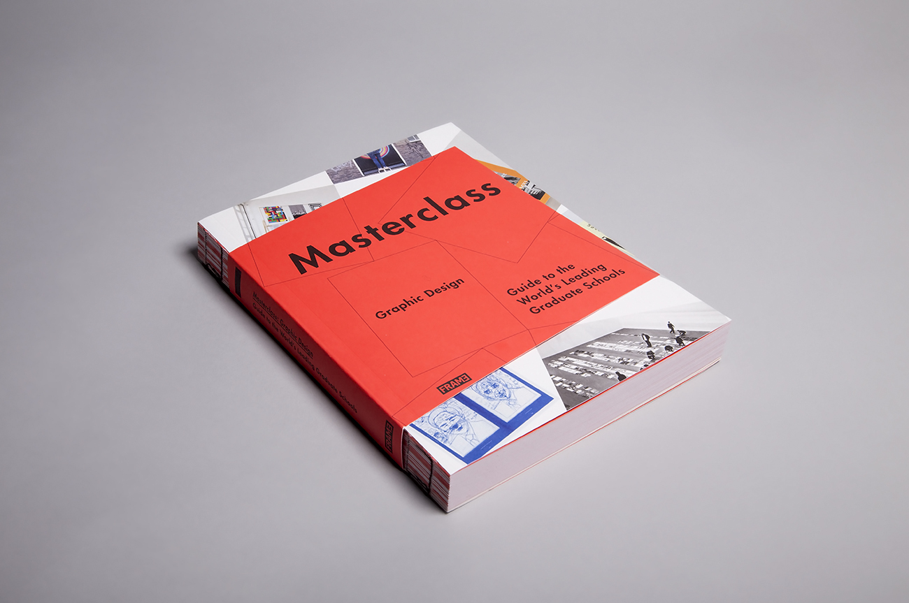 Masterclass Graphic Design Livro Masterclass Graphic Guide com capa vermelha em fundo cinzento
