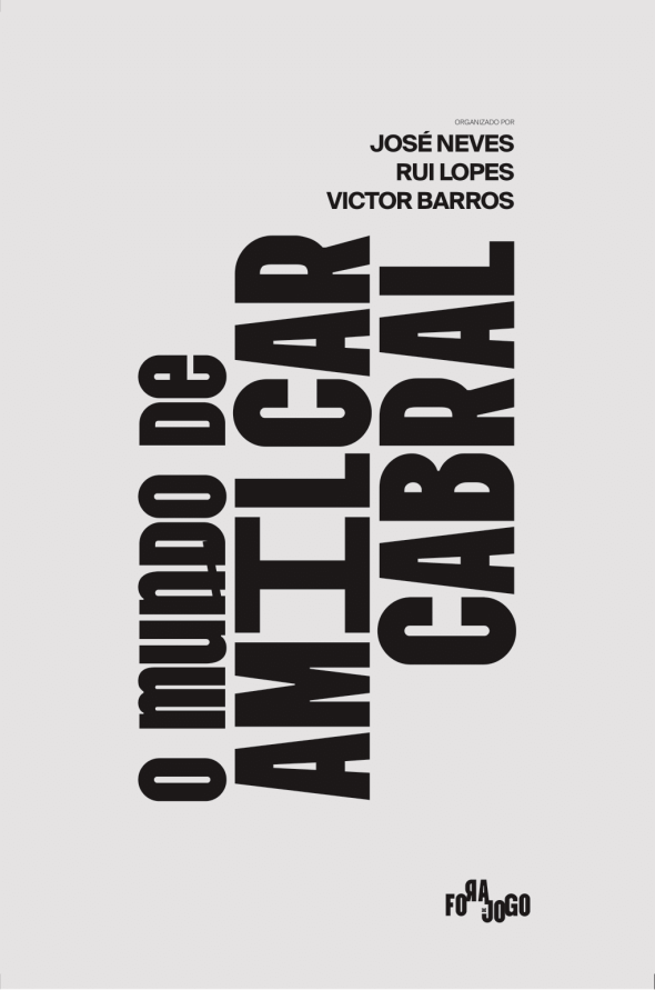 O Mundo de Amílcar Cabral Capa de livro com texto em preto sobre fundo branco.