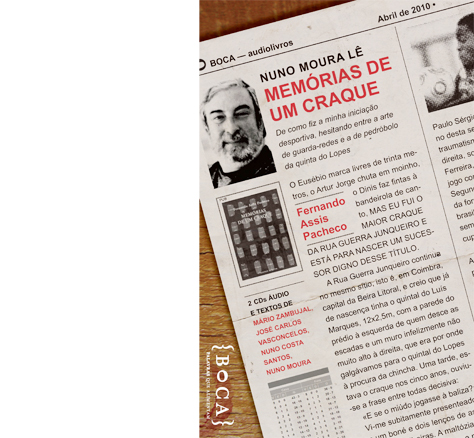 Memórias de um Craque Página de jornal com artigo em português sobre audiolivro MEMÓRIAS DE UM CRAQUE