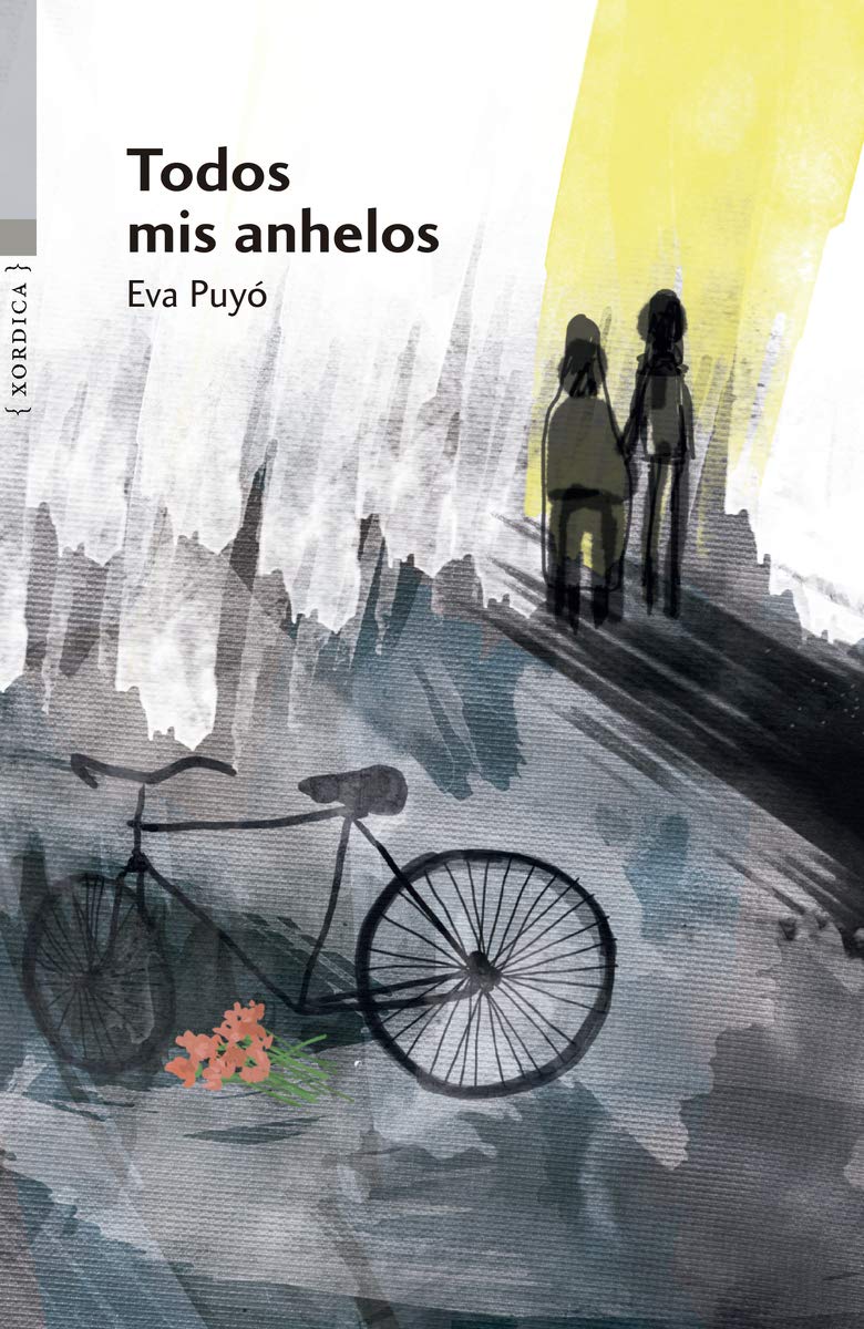 Todos mis anhelos Capa de livro 'Todos mis anhelos' de Eva Puyó com ilustração abstrata de duas pessoas e bicicleta