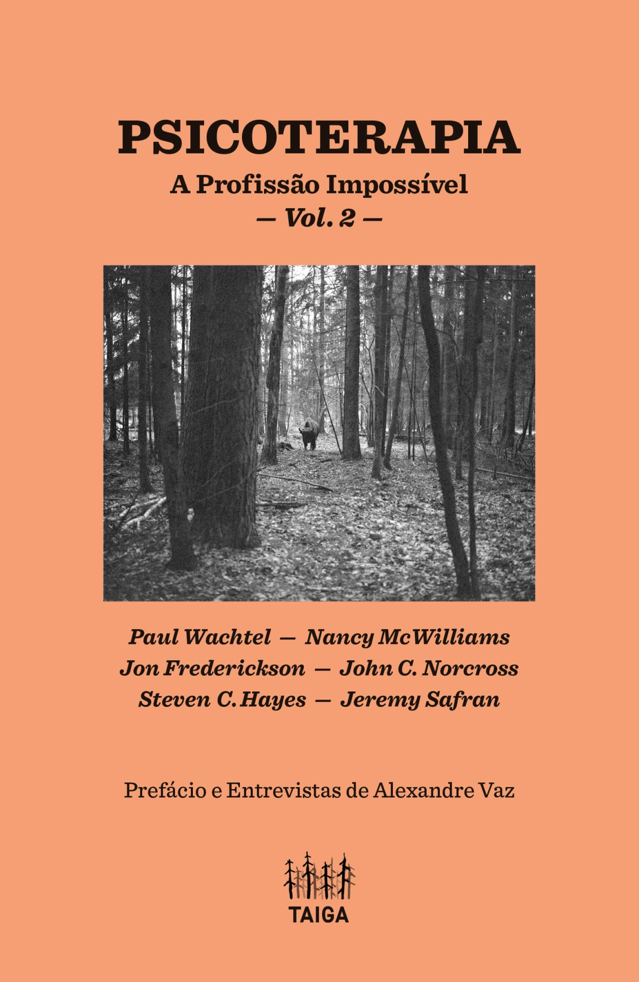PSICOTERAPIA - A Profissão Impossível, Vol. II Capa de livro cor de salmão com texto e imagem a preto e branco de floresta