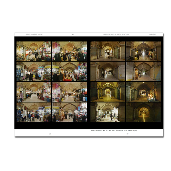 Outside The Frame: Art And The Moving Image Fotografias de um mercado interior com arcos em pedra e bancas iluminadas