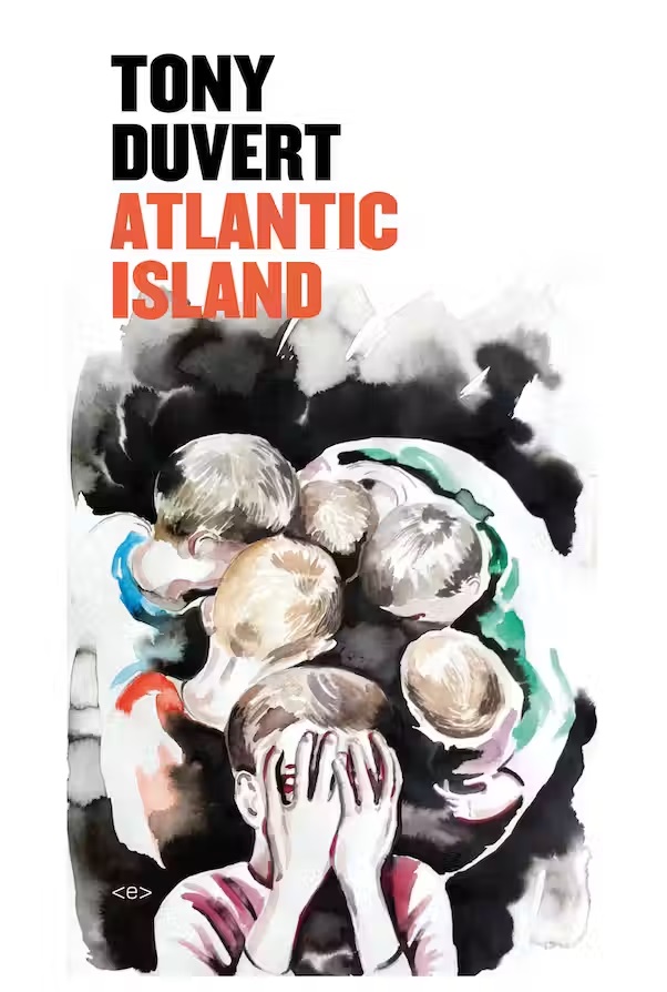 Atlantic Island Capa de livro com ilustração de crianças e texto ATLANTIC ISLAND