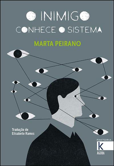 O Inimigo Conhece o Sistema Capa de livro 'O INIMIGO CONHECE SISTEMA' de Marta Peirano, com ilustração de cabeça humana e olhos ligados por linhas
