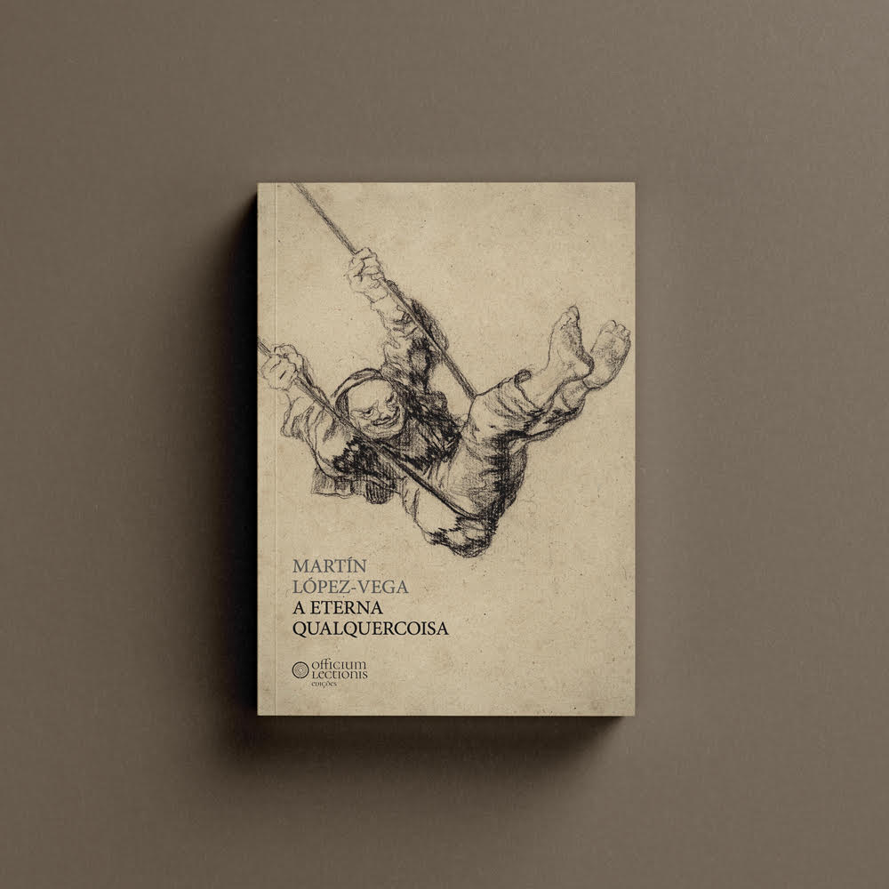 A ETERNA QUALQUERCOISA Livro com capa bege e ilustração a lápis de bebé a baloiçar-se