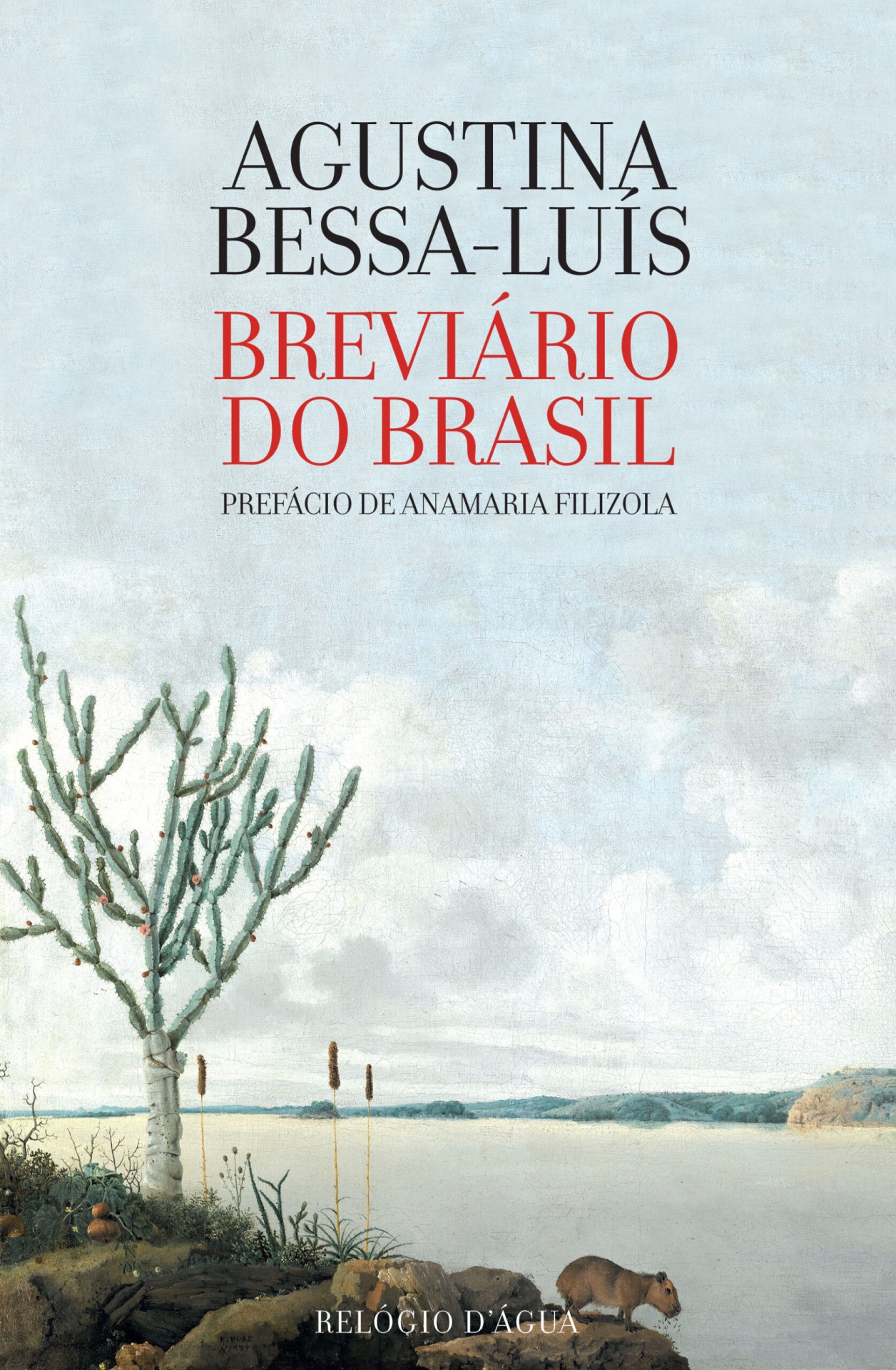 Breviário do Brasil e Outros Textos Capa do livro Breviário do Brasil com ilustração de paisagem natural e texto do título e autor.
