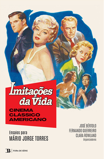 Imitações Da Vida – Cinema Clássico Americano Capa de livro com ilustração de cinco pessoas e texto sobre cinema clássico americano