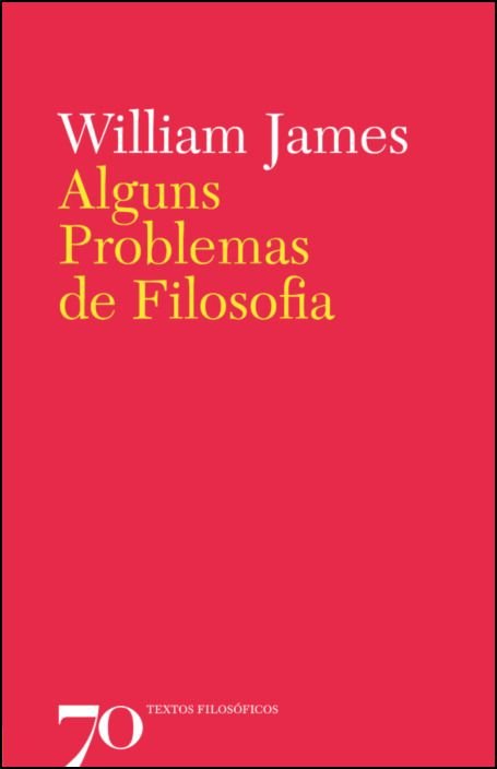Alguns Problemas de Filosofia Capa vermelha de livro com título e autor em branco e amarelo.
