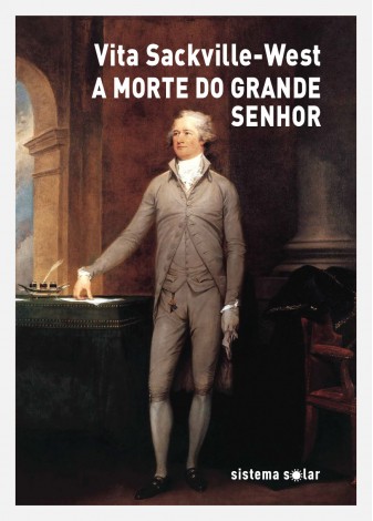 A MORTE DO GRANDE SENHOR Capa do livro 'A MORTE DO GRANDE SENHOR' com pintura clássica de homem de traje histórico cinzento