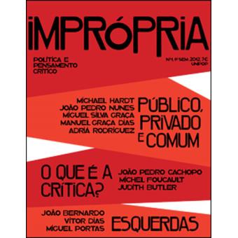 Imprópria #1 Capa da revista IMPRÓPRIA vermelha com texto preto e branco