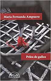 Pelea de gallos Capa de livro com grelha metálica e texto