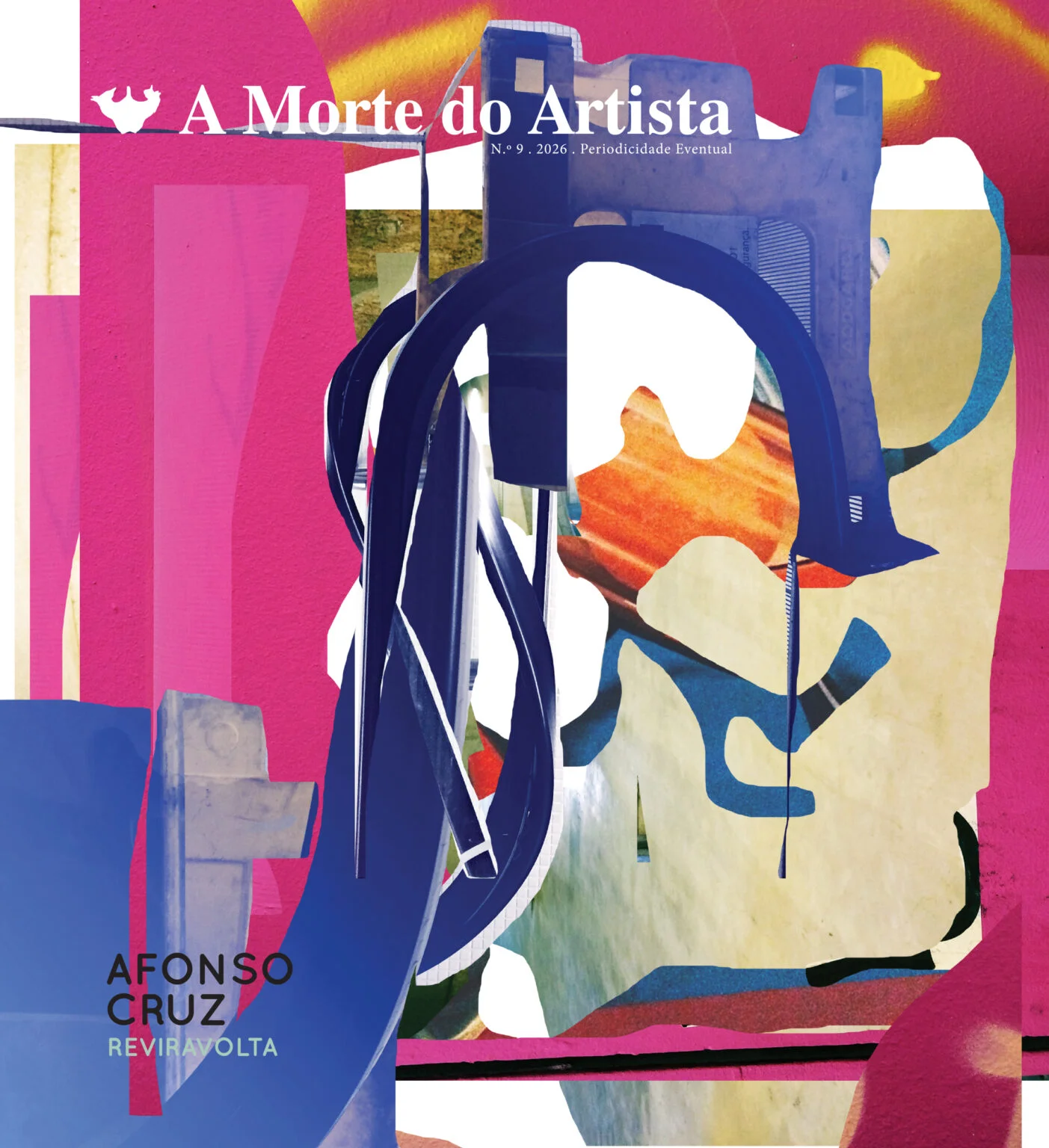A Morte do Artista #9 Capa de livro com arte abstrata colorida e texto em branco e preto.