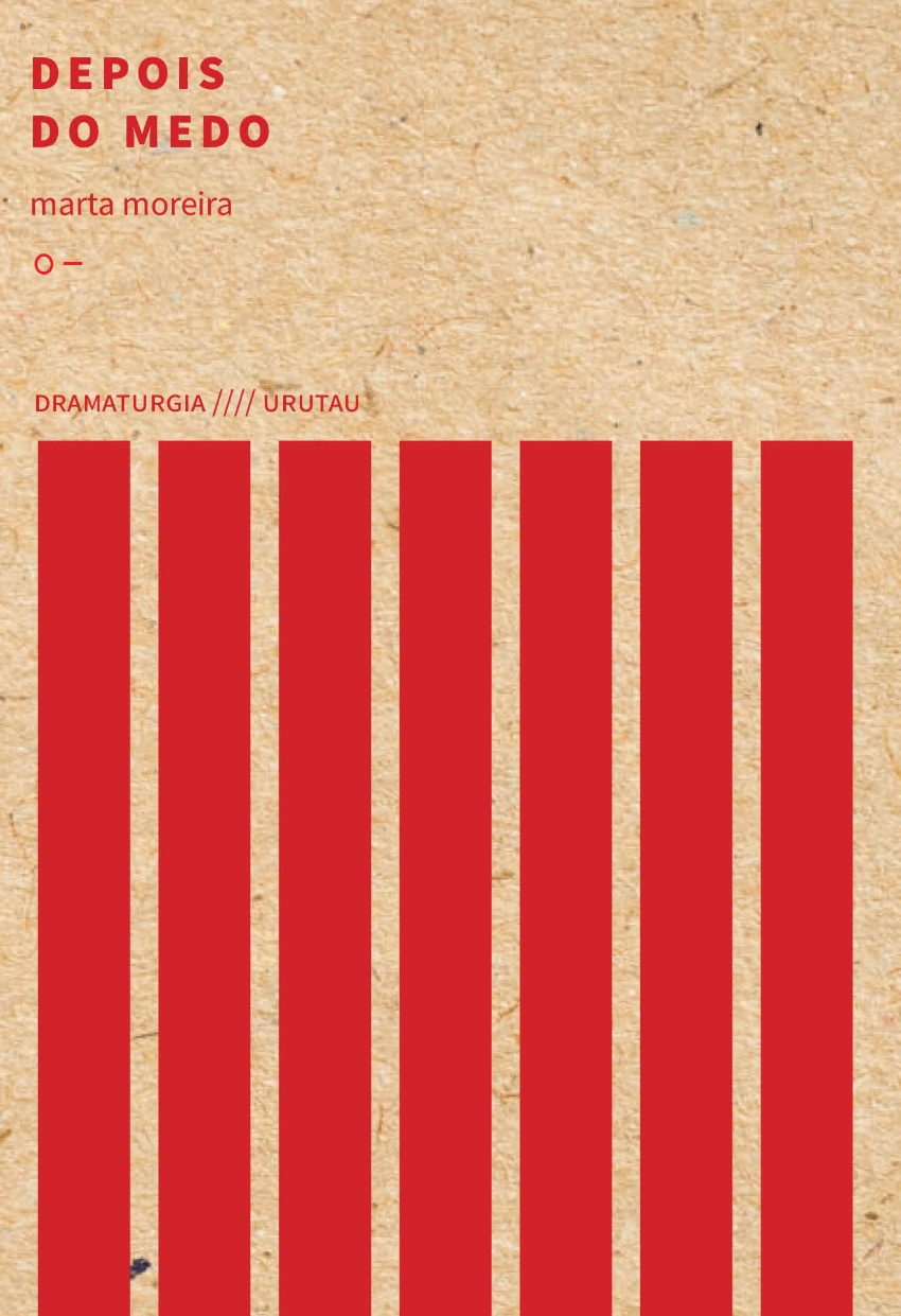 Depois do medo Capa de livro com barras vermelhas e texto em vermelho