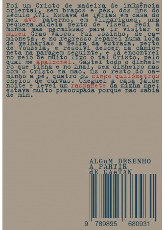 ALGUM DESENHO A PARTIR DE GAËTAN - OBRAS DA COLECÇÃO ALBERTO CAETANO Texto em papel bege com título e código de barras