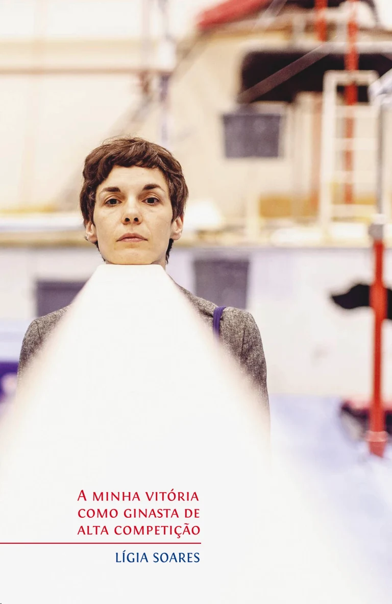 A Minha Vitória Como Ginasta de Alta Competição Capa de livro com mulher de cabelo curto e texto do título e autor