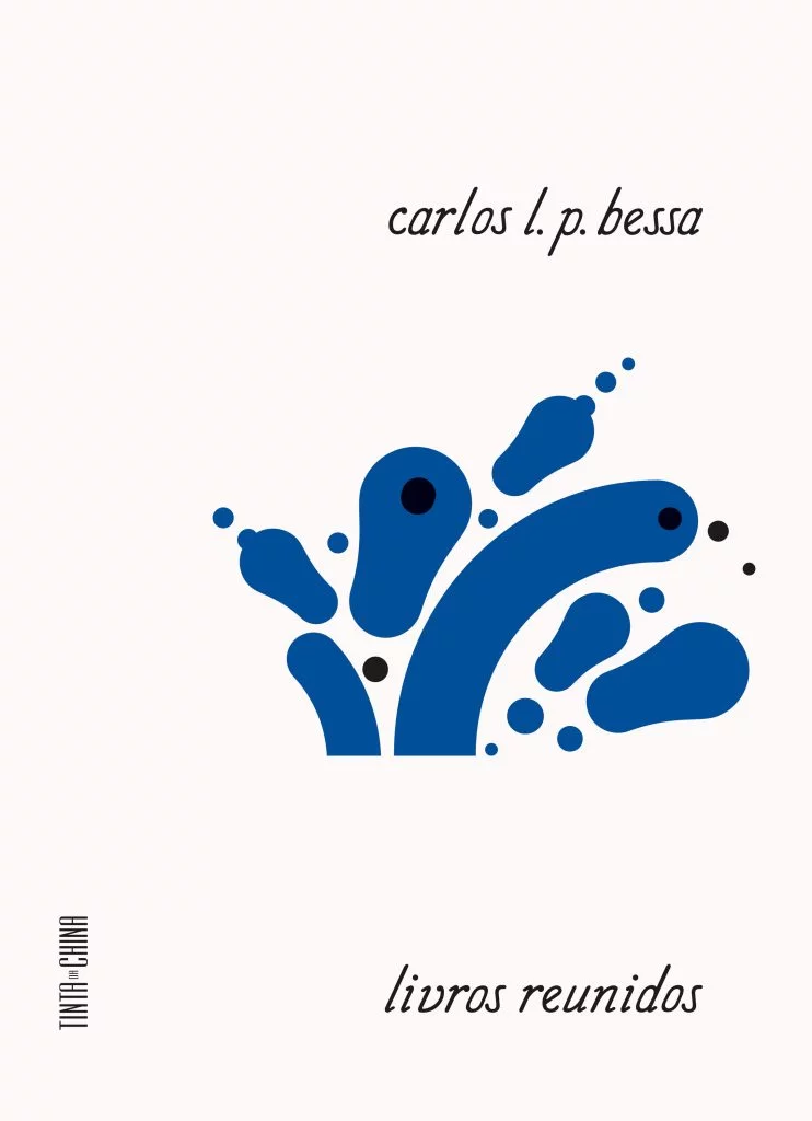 LIVROS REUNIDOS Capa de livro branca com texto e padrão azul abstrato