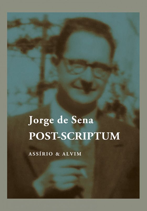 Post-Scriptum Capa de livro com fotografia desfocada e texto Jorge de Sena POST-SCRIPTUM