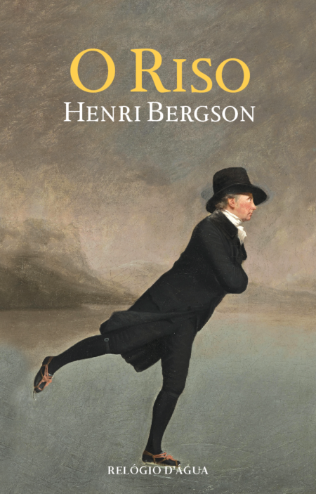 O Riso Capa do livro O Riso de Henri Bergson com pintura de homem patinando no gelo