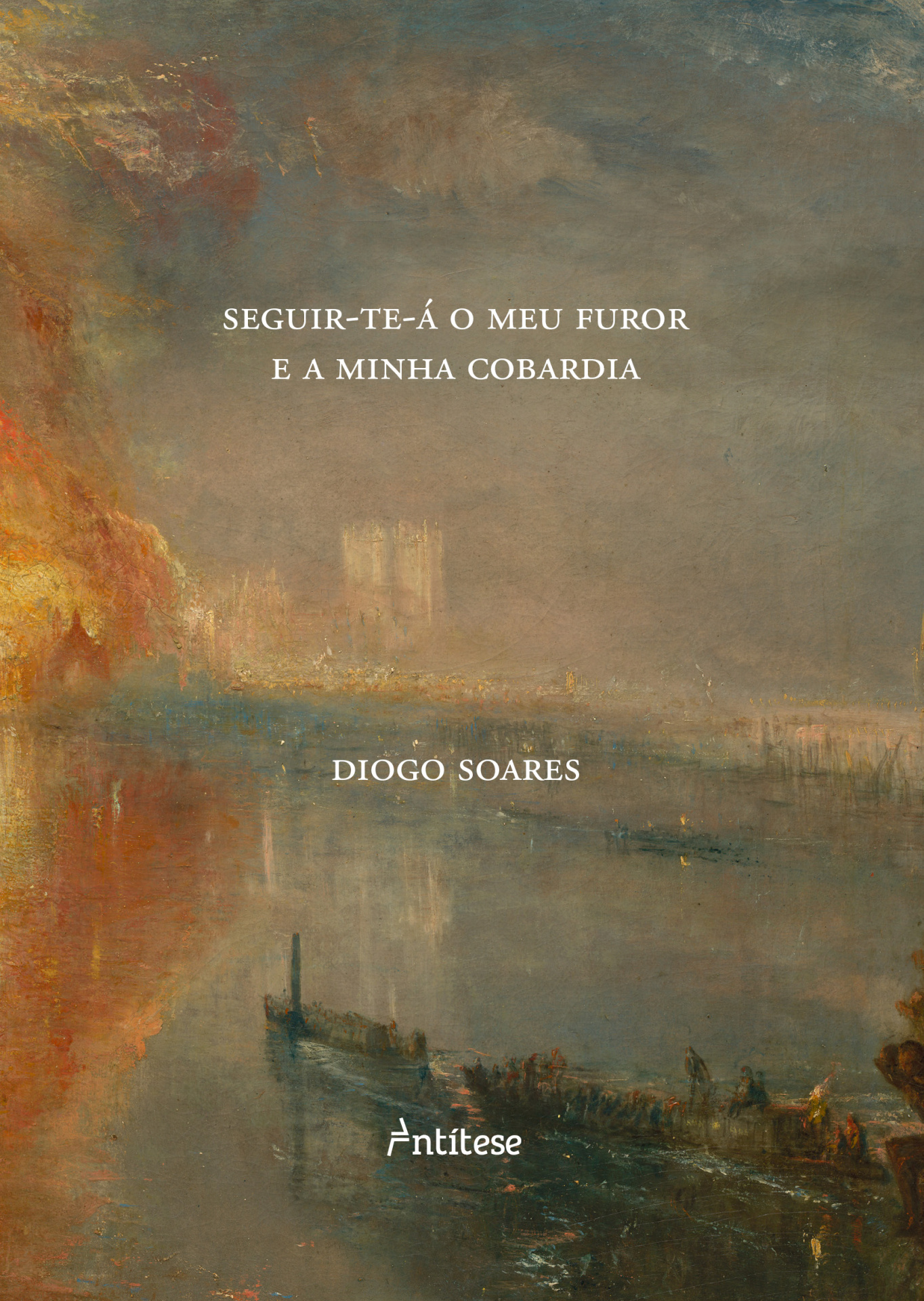 Seguir-te-á o meu furor e a minha cobardia Capa de livro com pintura e texto em português