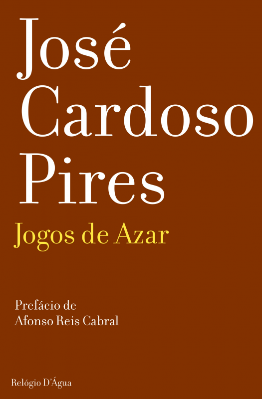 Jogos de Azar Capa de livro marrom com texto branco e amarelo