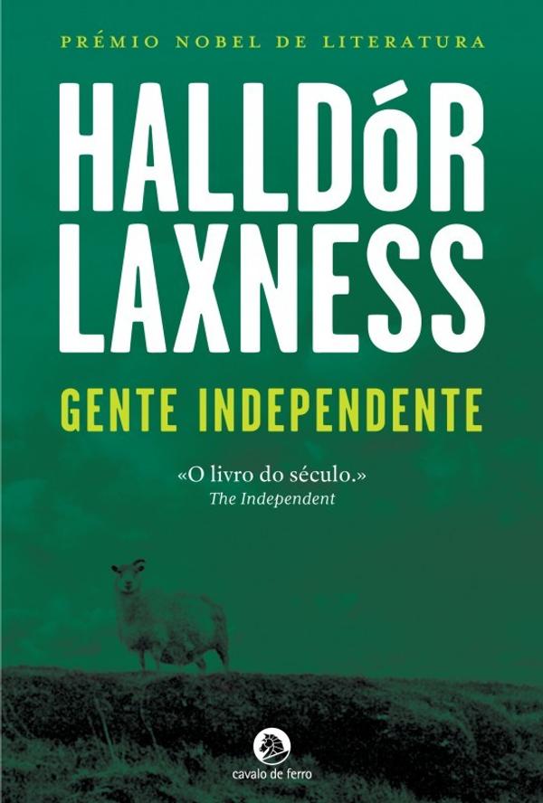 Gente Independente Capa de livro verde com título 'Gente Independente' de Halldór Laxness
