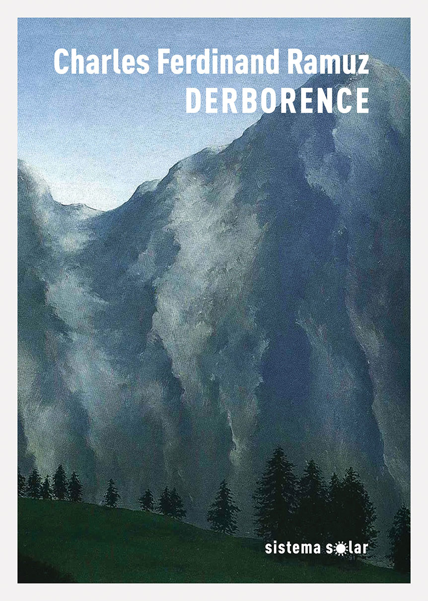 Derborance Capa de livro com montanhas, árvores e texto DERBORENCE de Charles Ferdinand Ramuz