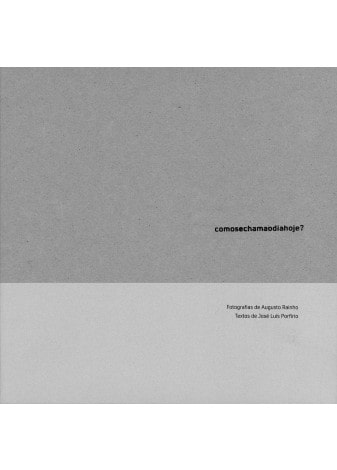 Como se chama o dia hoje? Capa de livro cinzenta com texto em preto