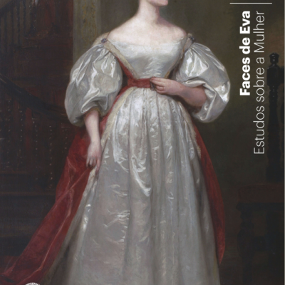 Capa de revista com retrato de mulher em vestido branco e texto editorial