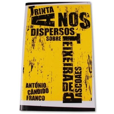 Livro com capa amarela e preta com texto em maiúsculas pretas