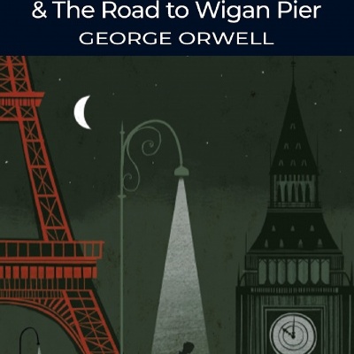 Capa de livro com título, nome do autor, ilustrações da Torre Eiffel e Big Ben com figura humana