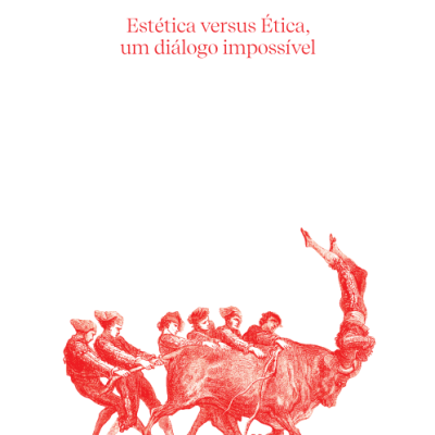 Capa do livro TOURADAS de Nathalie Heinich com ilustração vermelha de touro e homens puxando-o