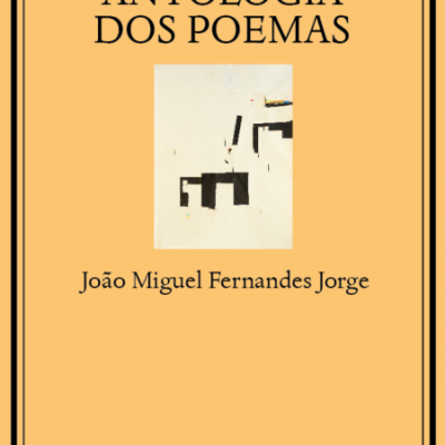 Capa de livro 'Antologia dos Poemas' com fundo laranja e gráficos abstratos