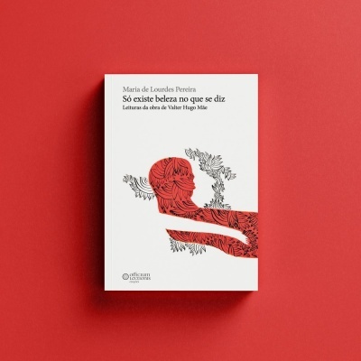 Capa de livro com ilustração abstrata em vermelho e preto e texto em português