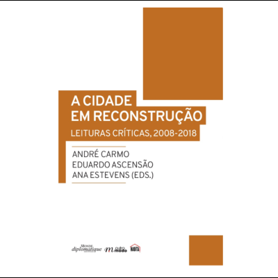 Capa de livro com bloco castanho e texto em branco e castanho