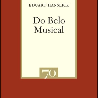 Capa de livro vermelho com texto EDUARD HANSLICK Do Belo Musical