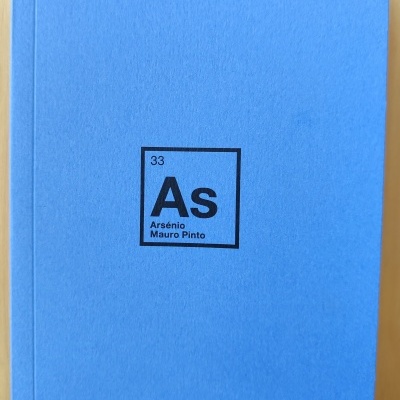 Livro capa dura azul com texto '33 As Arsénio Mauro Pinto' na capa