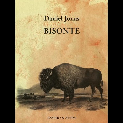 Capa do livro 'BISONTE' com imagem de um bisão e fundo em aquarela