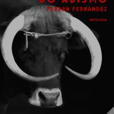 Capa de livro com búfalo e texto em vermelho VISÃO DO ABISMO