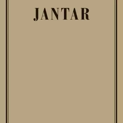 Capa de livro bege com texto preto JANTAR e autor Moira Buffini