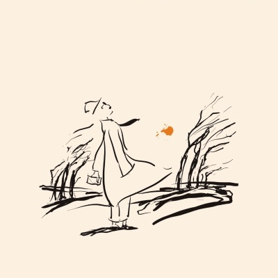 Capa do livro 'Chuva Oblíqua' de Manuel Moya com ilustração de figura humana e árvores